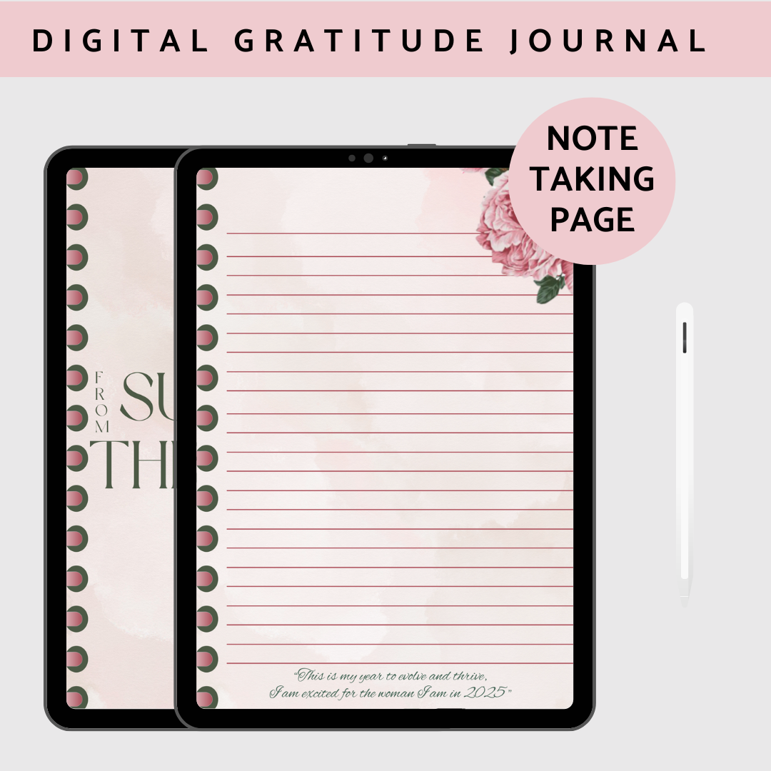 Surviving to Thriving Digital Gratitude Journal